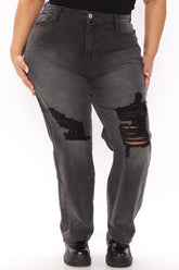 Always Tell It To Me Straight Jeans - Black Ins Street